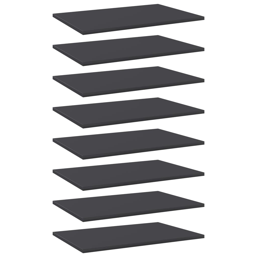 

vidaXL Bookshelf Boards 8 pcs Gray 23.6"x15.7"x0.6" Engineered Wood