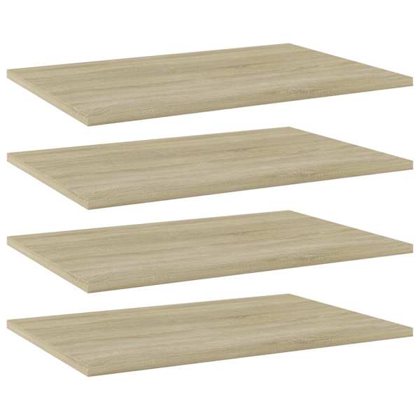 vidaXL riiuliplaadid 4 tk, Sonoma tamm, 60x40x1,5 cm, tehispuit