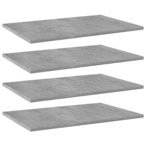 vidaXL riiuliplaadid 4 tk, betoonhall, 60x40x1,5 cm, tehispuit