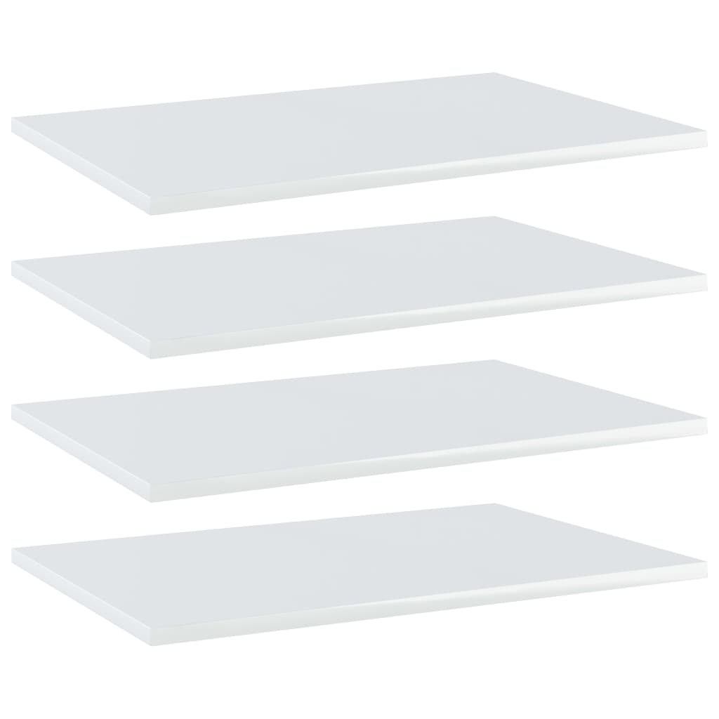 

vidaXL Bookshelf Boards 4 pcs High Gloss White 23.6"x15.7"x0.6" Engineered Wood