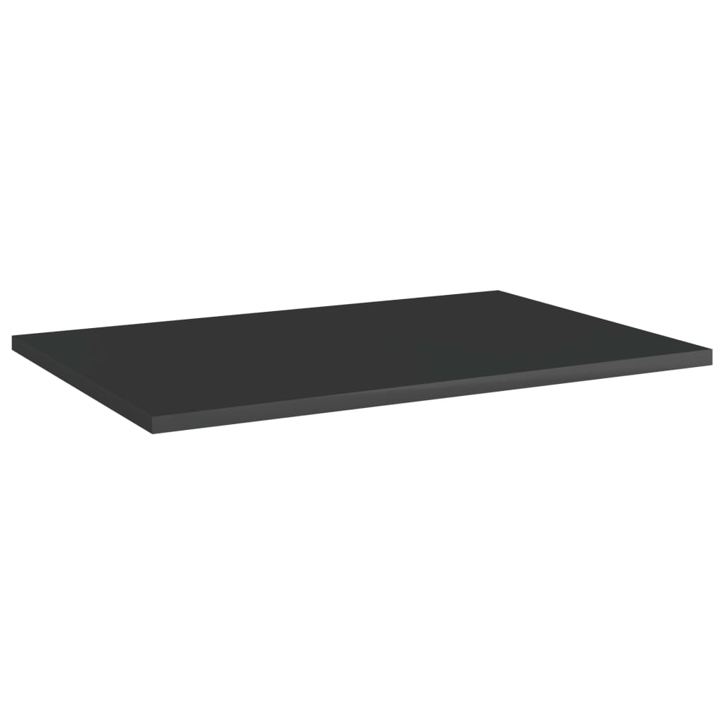 

vidaXL Wandschappen 8 st 60x40x1,5 cm spaanplaat hoogglans zwart