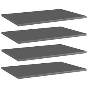 vidaXL riiuliplaadid 4 tk, hall, 60x40x1,5 cm, puitlaastplaat