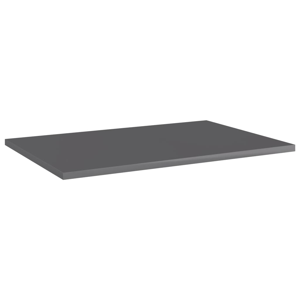 

vidaXL Wandschappen 4 st 60x40x1,5 cm spaanplaat hoogglans grijs