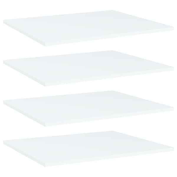 vidaXL riiuliplaadid 4 tk, valge, 60x50x1,5 cm, tehispuit