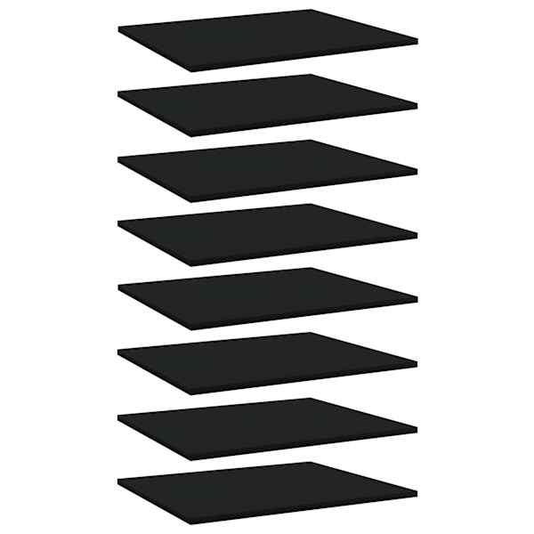 vidaXL riiuliplaadid 8 tk, must, 60x50x1,5 cm, puitlaastplaat