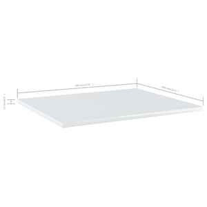 Přídavné police 8 ks bílé vysoký lesk 60x50x1,5 cm dřevotříska - obrázek 6