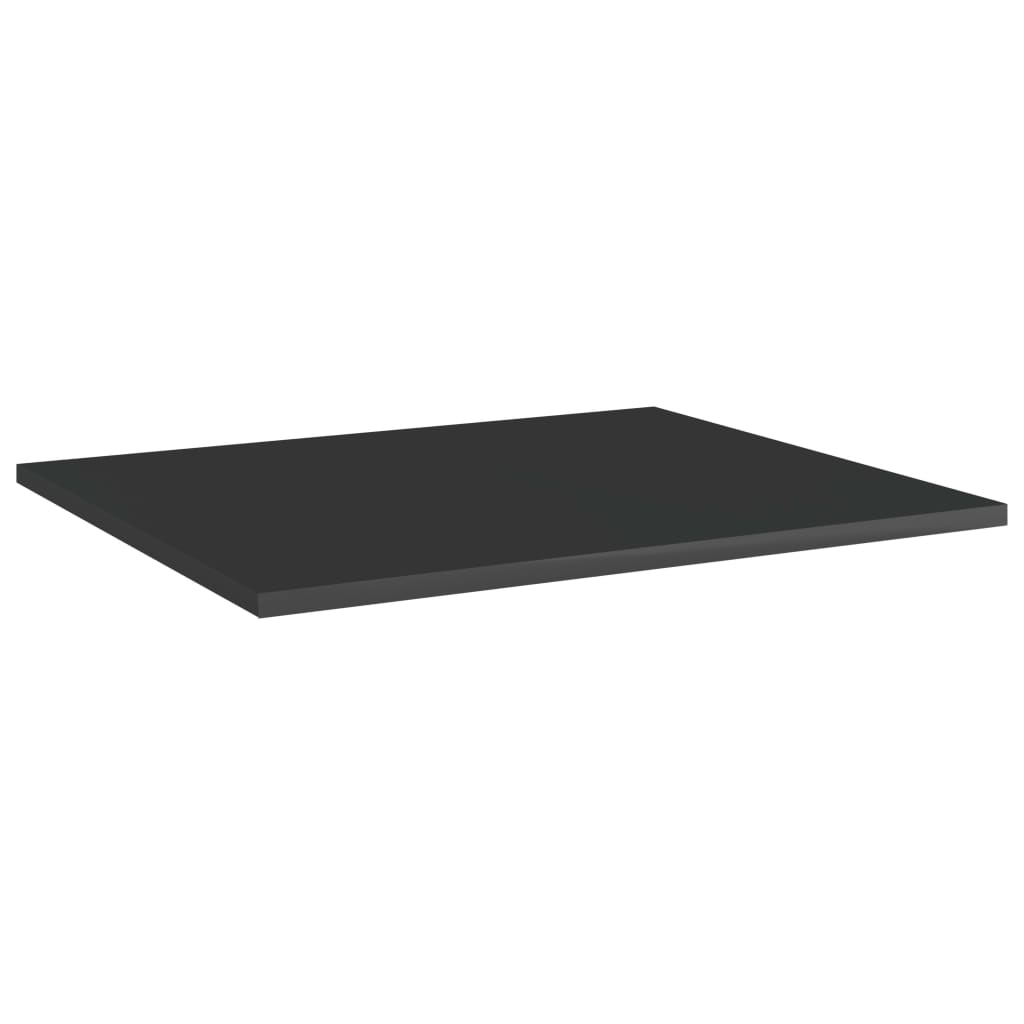 

vidaXL Wandschappen 4 st 60x50x1,5 cm spaanplaat hoogglans zwart