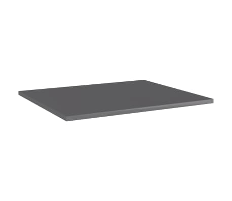 vidaXL Ράφια Βιβλιοθήκης 4 τεμ. Γυαλ. Γκρι 60x50x1,5 εκ. Μοριοσανίδα
