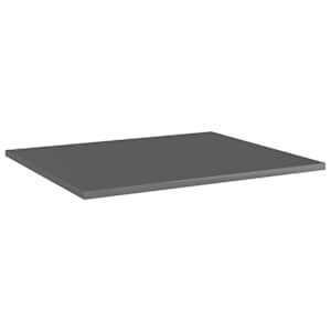 vidaXL Ράφια Βιβλιοθήκης 4 τεμ. Γυαλ. Γκρι 60x50x1,5 εκ. Μοριοσανίδα