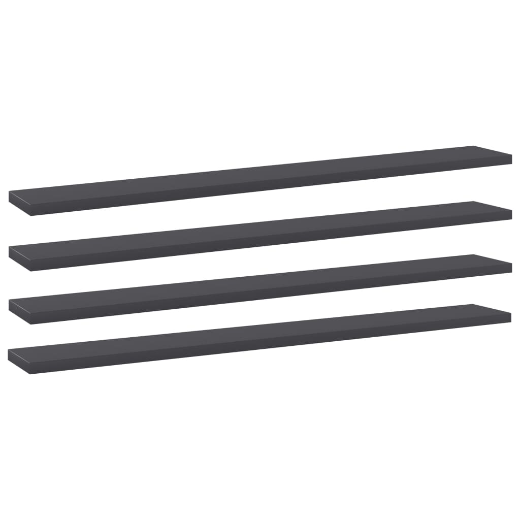 

vidaXL Bookshelf Boards 4 pcs Gray 31.5"x3.9"x0.6" Engineered Wood