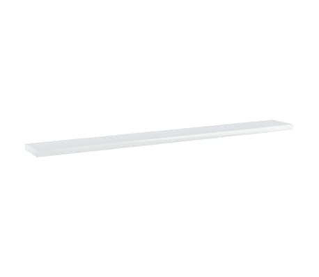 vidaXL Ράφια Βιβλιοθήκης 8 τεμ. Γυαλ. Λευκό 80x10x1,5 εκ. Μοριοσανίδα