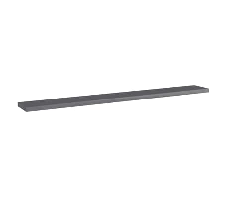 vidaXL Panneaux biblioth&egrave;que 8pcs Gris brillant 80x10x1,5cm Agglom&eacute;r&eacute;