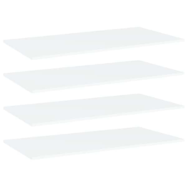 vidaXL riiuliplaadid 4 tk, valge, 80x20x1,5 cm, tehispuit