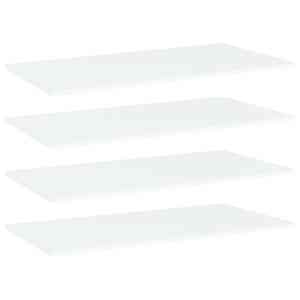 Dodatne police za omaro 4 kosi bele 80x20x1,5 cm iverna plošča