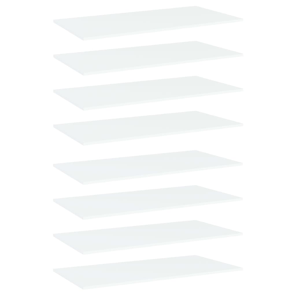 

vidaXL Bookshelf Boards 8 pcs White 31.5"x7.9"x0.6" Engineered Wood