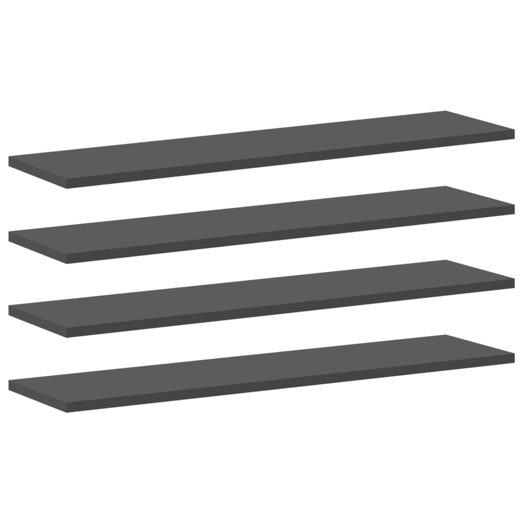 

vidaXL Bookshelf Boards 4 pcs Gray 31.5"x7.9"x0.6" Engineered Wood