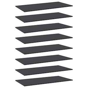 vidaXL riiuliplaadid 8 tk, hall, 80x20x1,5 cm, puitlaastplaat