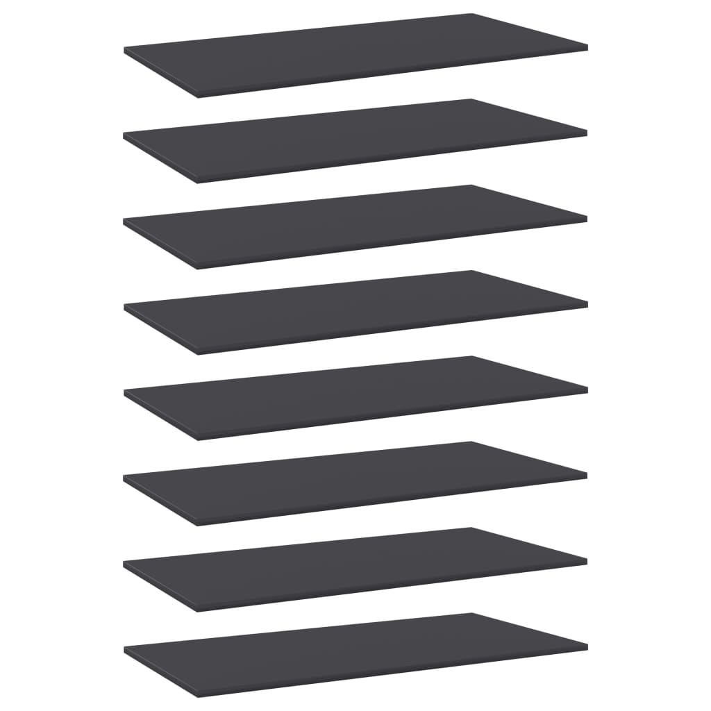 

vidaXL Bookshelf Boards 8 pcs Gray 31.5"x7.9"x0.6" Engineered Wood