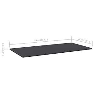 Přídavné police 8 ks šedé 80 x 20 x 1,5 cm dřevotříska - obrázek 5