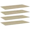 vidaXL riiuliplaadid 4 tk, Sonoma tamm, 80x20x1,5 cm, puitlaastplaat