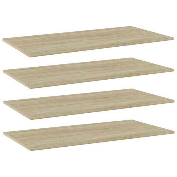 vidaXL riiuliplaadid 4 tk, Sonoma tamm, 80x20x1,5 cm, puitlaastplaat