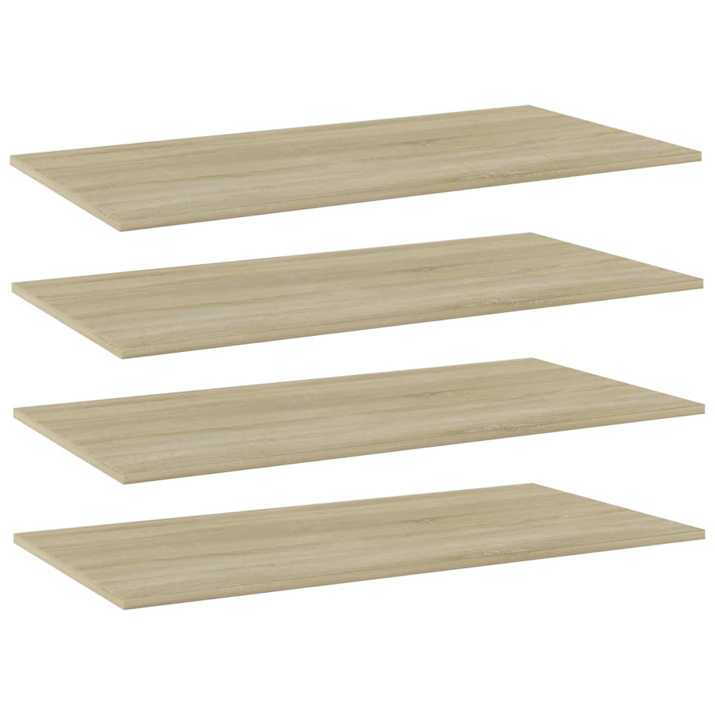 

vidaXL Bookshelf Boards 4 pcs Sonoma Oak 31.5"x7.9"x0.6" Engineered Wood
