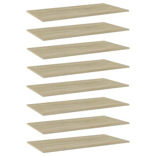 vidaXL riiuliplaadid 8 tk, Sonoma tamm, 80x20x1,5 cm, puitlaastplaat