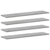 vidaXL riiuliplaadid 4 tk, betoonhall, 80x20x1,5 cm, tehispuit