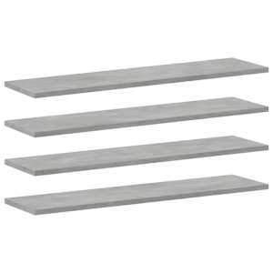 Přídavné police 4 ks betonově šedé 80x20x1,5cm kompozitní dřevo - obrázek 2