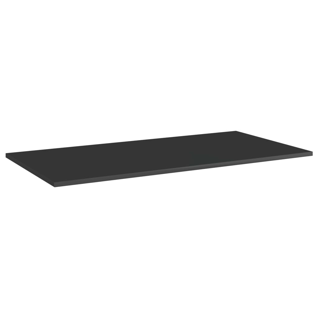 

vidaXL Wandschappen 4 st 80x20x1,5 cm spaanplaat hoogglans zwart