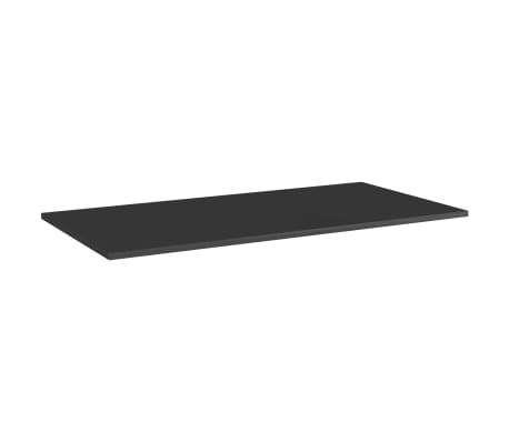 vidaXL Ράφια Βιβλιοθήκης 8 τεμ. Γυαλ. Μαύρο 80x20x1,5 εκ. Μοριοσανίδα