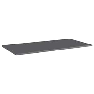 Přídavné police 4 ks šedé vysoký lesk 80x20x1,5 cm dřevotříska - obrázek 2