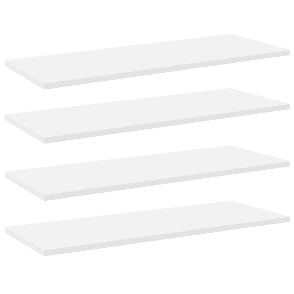 

vidaXL Bookshelf Boards 4 pcs White 31.5"x11.8"x0.6" Engineered Wood