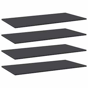 Přídavné police 4 ks šedé 80 x 30 x 1,5 cm dřevotříska - obrázek 1