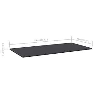 Přídavné police 4 ks šedé 80 x 30 x 1,5 cm dřevotříska - obrázek 5