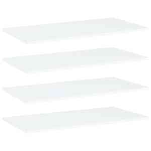 vidaXL riiuliplaadid 4 tk, valge, 80x40x1,5 cm, tehispuit