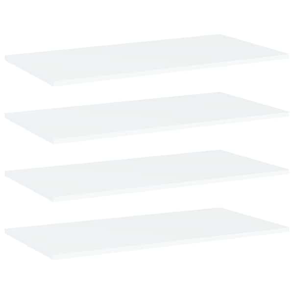 vidaXL riiuliplaadid 4 tk, valge, 80x40x1,5 cm, tehispuit