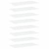 vidaXL riiuliplaadid 8 tk, valge, 80x40x1,5 cm, puitlaastplaat