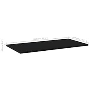 Přídavné police 8 ks černé 80 x 40 x 1,5 cm dřevotříska - obrázek 5