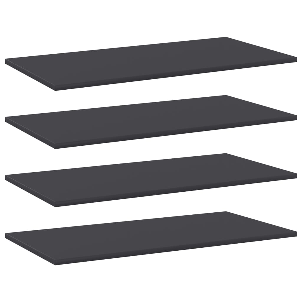 

vidaXL Bookshelf Boards 4 pcs Gray 31.5"x15.7"x0.6" Engineered Wood