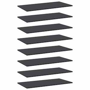 vidaXL riiuliplaadid 8 tk, hall, 80x40x1,5 cm, puitlaastplaat