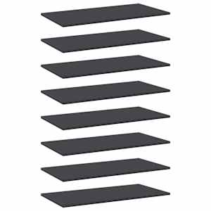 Dodatne police za omaro 8 kosov sive 80x40x1,5 cm iverna pl.
