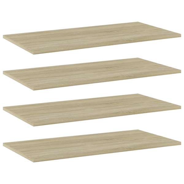 vidaXL riiuliplaadid 4 tk, Sonoma tamm, 80x40x1,5 cm, puitlaastplaat