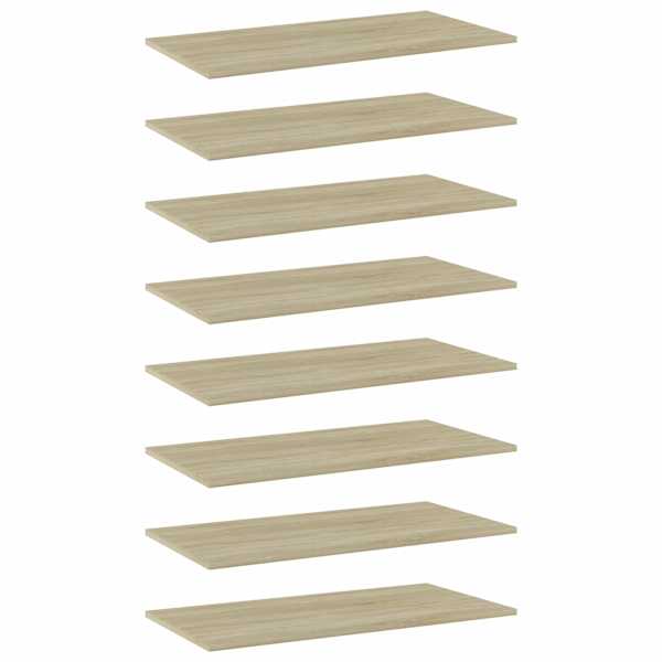 vidaXL riiuliplaadid 8 tk, Sonoma tamm, 80x40x1,5 cm, puitlaastplaat