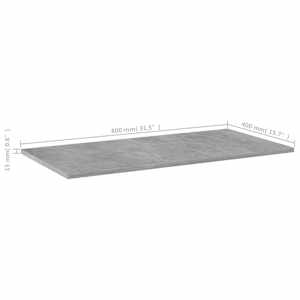 Police na knihy 4 ks betonově šedé 80x40x1,5cm kompozitní dřevo - obrázek 5
