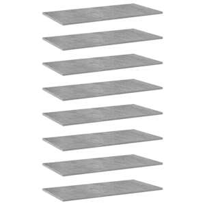 Přídavné police 8 ks betonově šedé 80 x 40 x 1,5 cm dřevotříska - obrázek 1