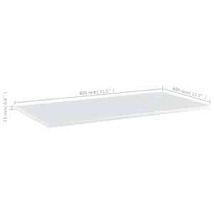 Přídavné police 8 ks bílé vysoký lesk 80x40x1,5 cm dřevotříska - obrázek 6