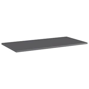 vidaXL Ράφια Βιβλιοθήκης 4 τεμ. Γυαλ. Γκρι 80x40x1,5 εκ. Μοριοσανίδα