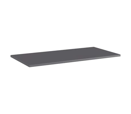 vidaXL Panneaux biblioth&egrave;que 8 pcs Gris brillant 80x40x1,5cm Agglom&eacute;r&eacute;