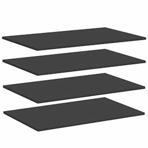 Přídavné police 4 ks šedé 80 x 50 x 1,5 cm dřevotříska - obrázek 2